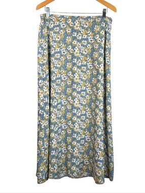 VTG Weather Vane Floral Light Maxi Skirt Sz L Cottagecore Romantic Fairycore EUC